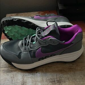 Nike ACG Gray and Purple Trail Shoes